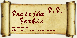 Vasiljka Verkić vizit kartica